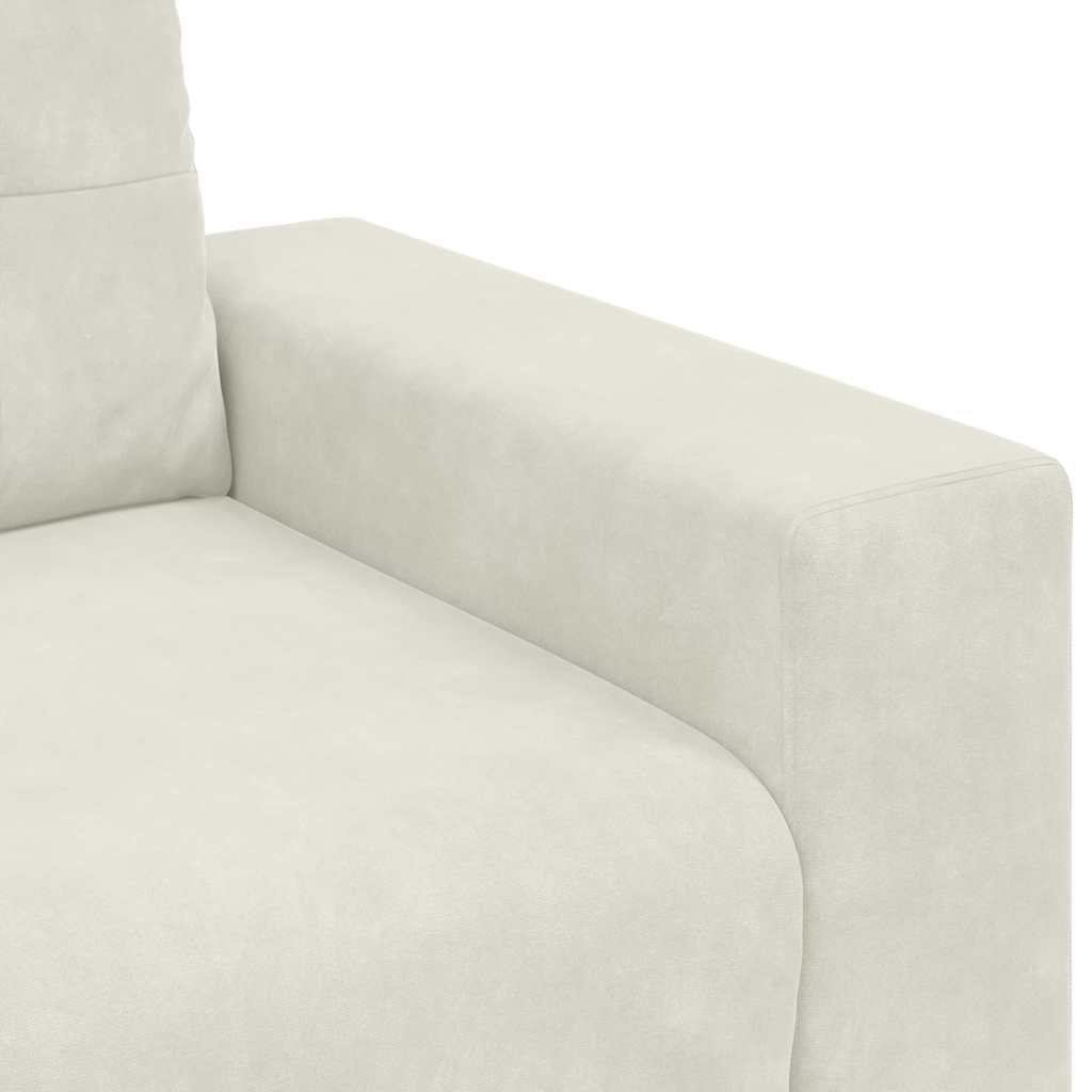 Dvosjed krem boje baršuna 180x77x82 cm