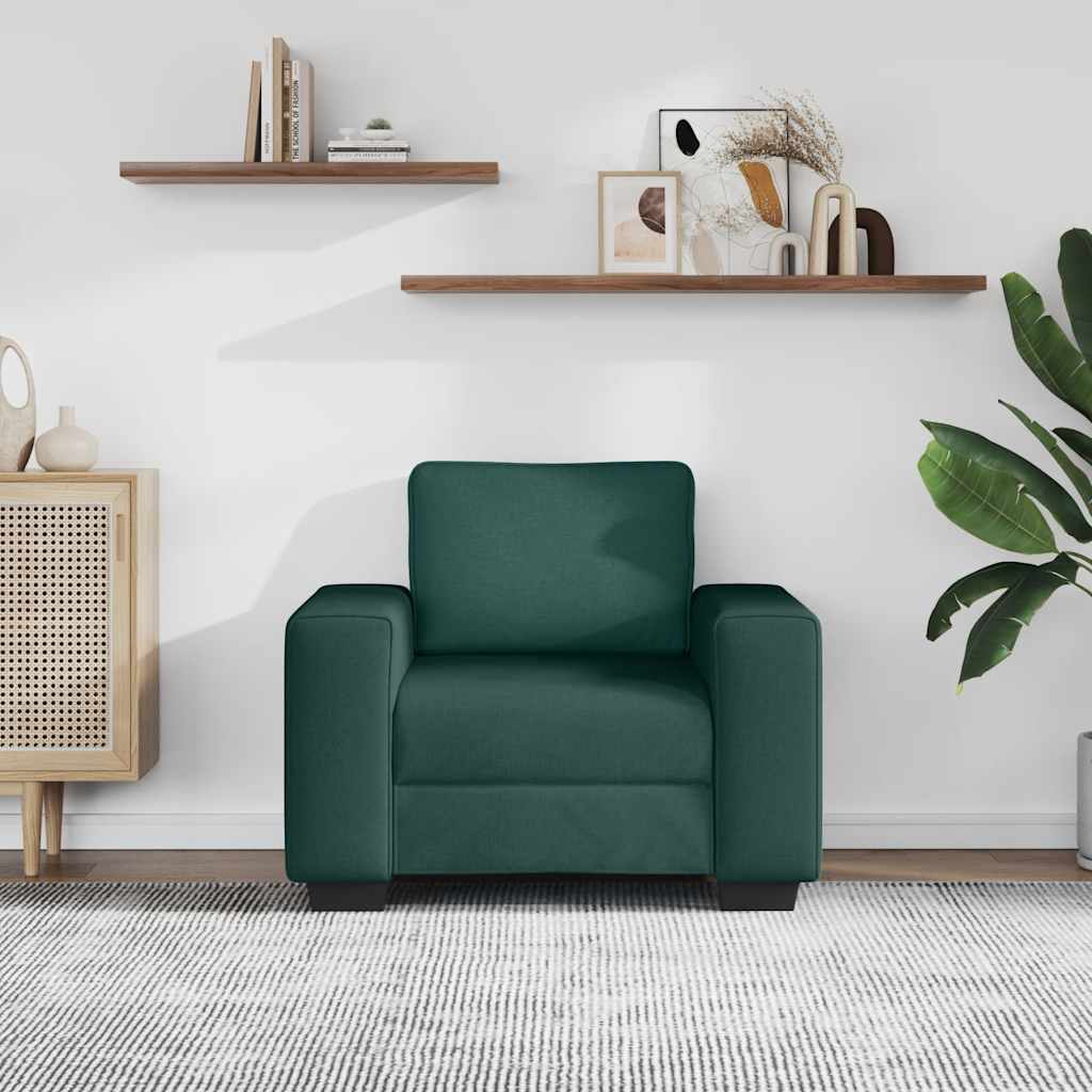 Sofa fotelja tamnozelena 100x77x82 cm tkanina