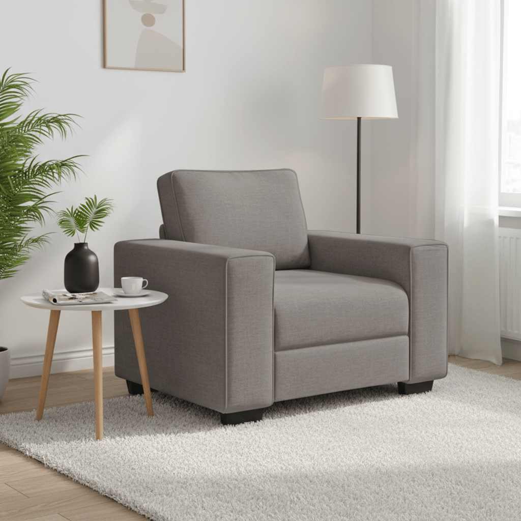 Sofa fotelja taupe 100x77x82 cm tkanina