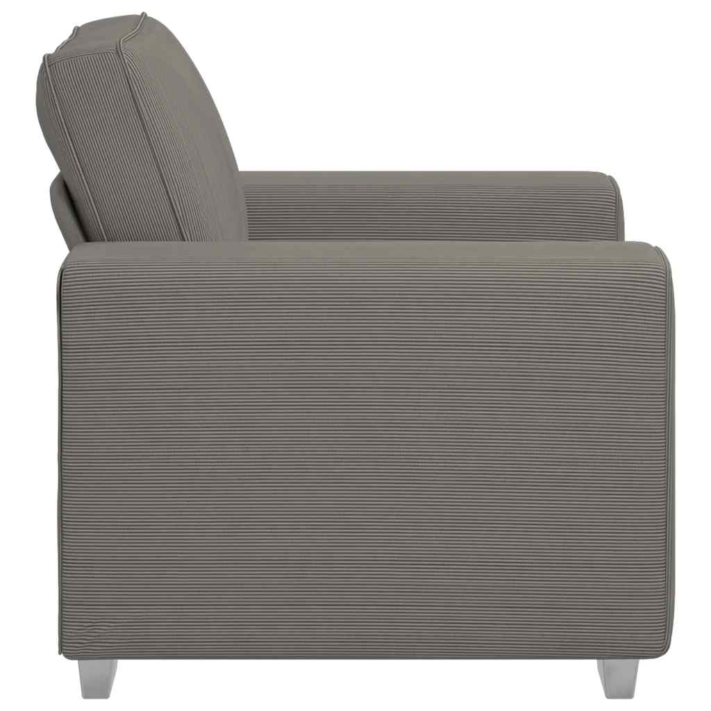Sofa fotelja svijetlosiva 100x77x82 cm korduro tkanina