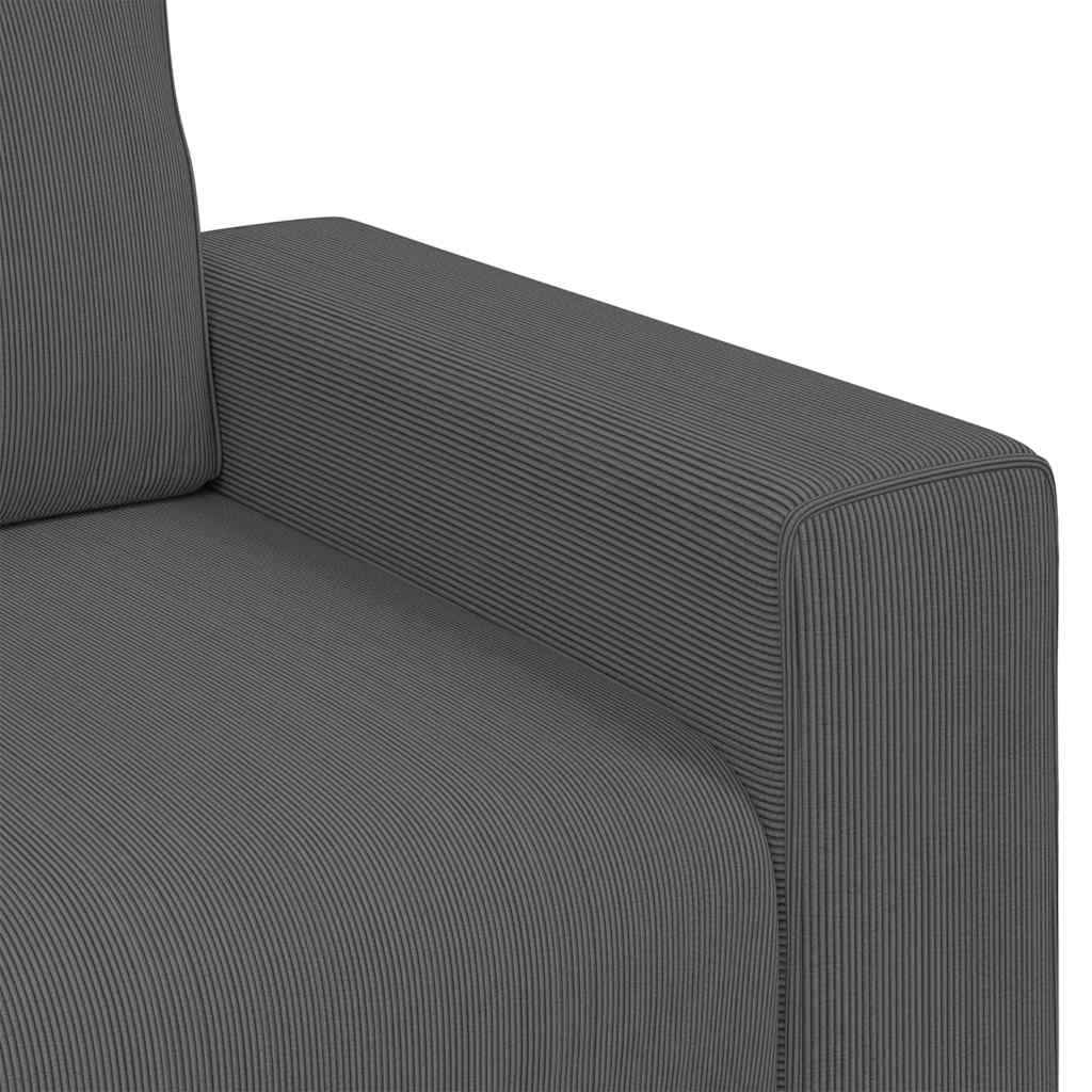 Sofa fotelja tamno siva 100x77x82 cm korduro tkanina