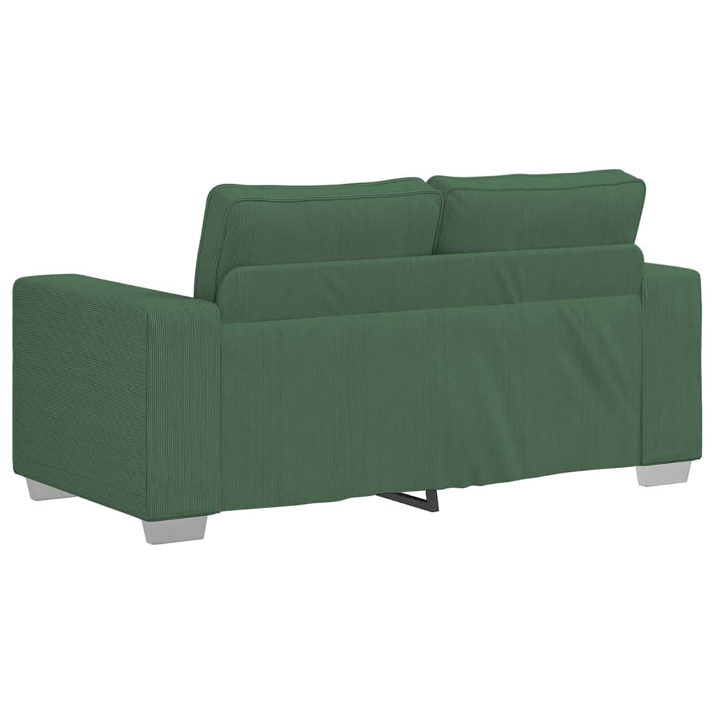 Dvosjed tamnozelene boje 160x77x82 cm korduro tkanine