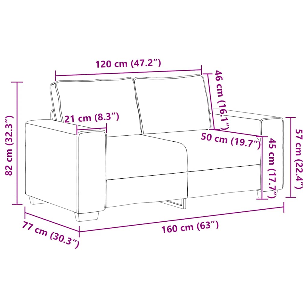 Dvosjed tamnozelene boje 160x77x82 cm korduro tkanine