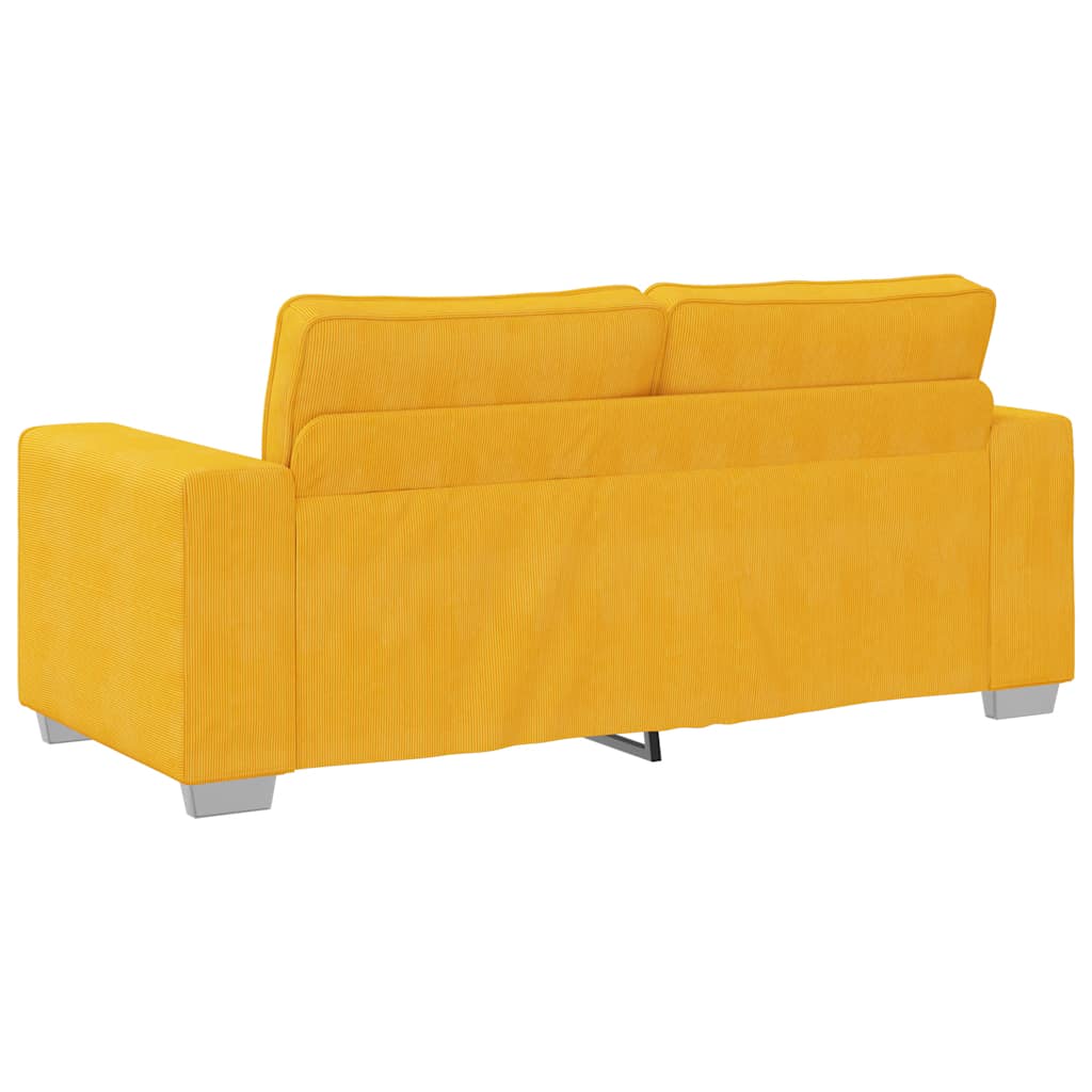 Dvosjed svijetložuti 180x77x82 cm korduro tkanina