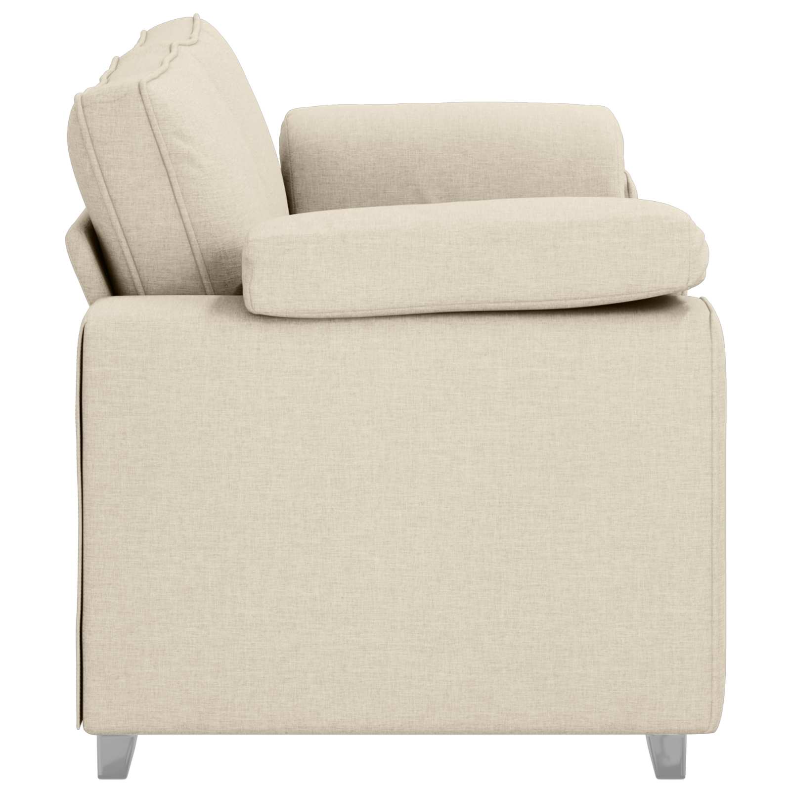Sofa za dvije osobe Bež 180 cm Platnasta tkanina