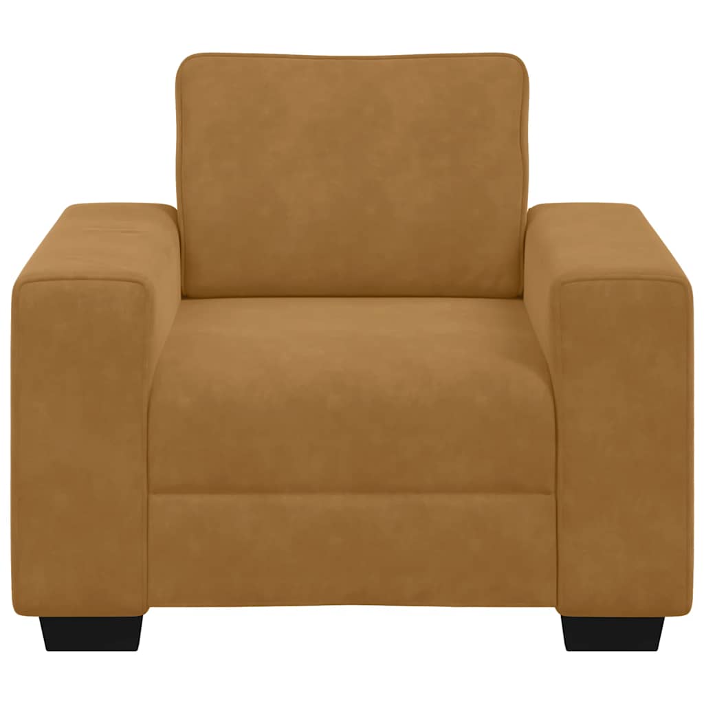 Sofa fotelja smeđa 100x77x82 cm baršun