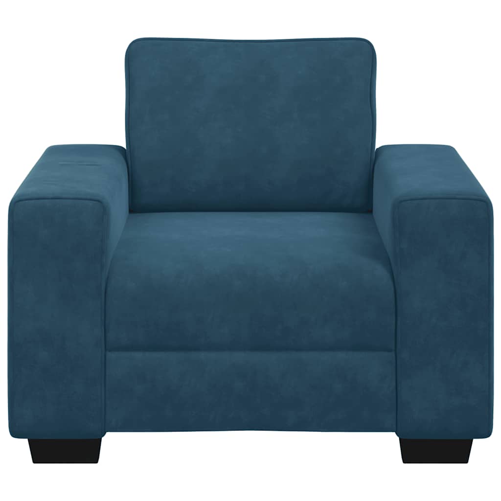 Sofa fotelja plava 100x77x82 cm baršun