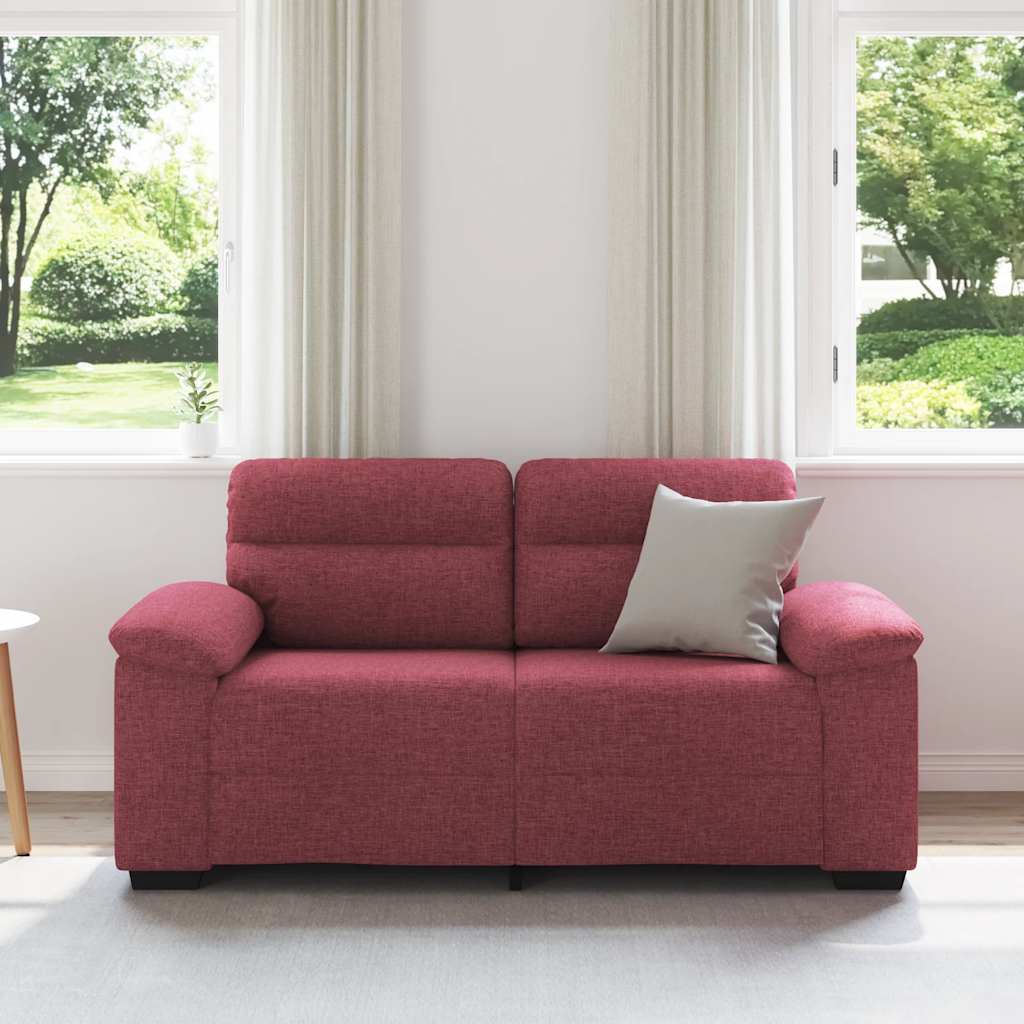 Dvosjed Kauč Vinsko Crvena 160x81x84 cm Tkanina