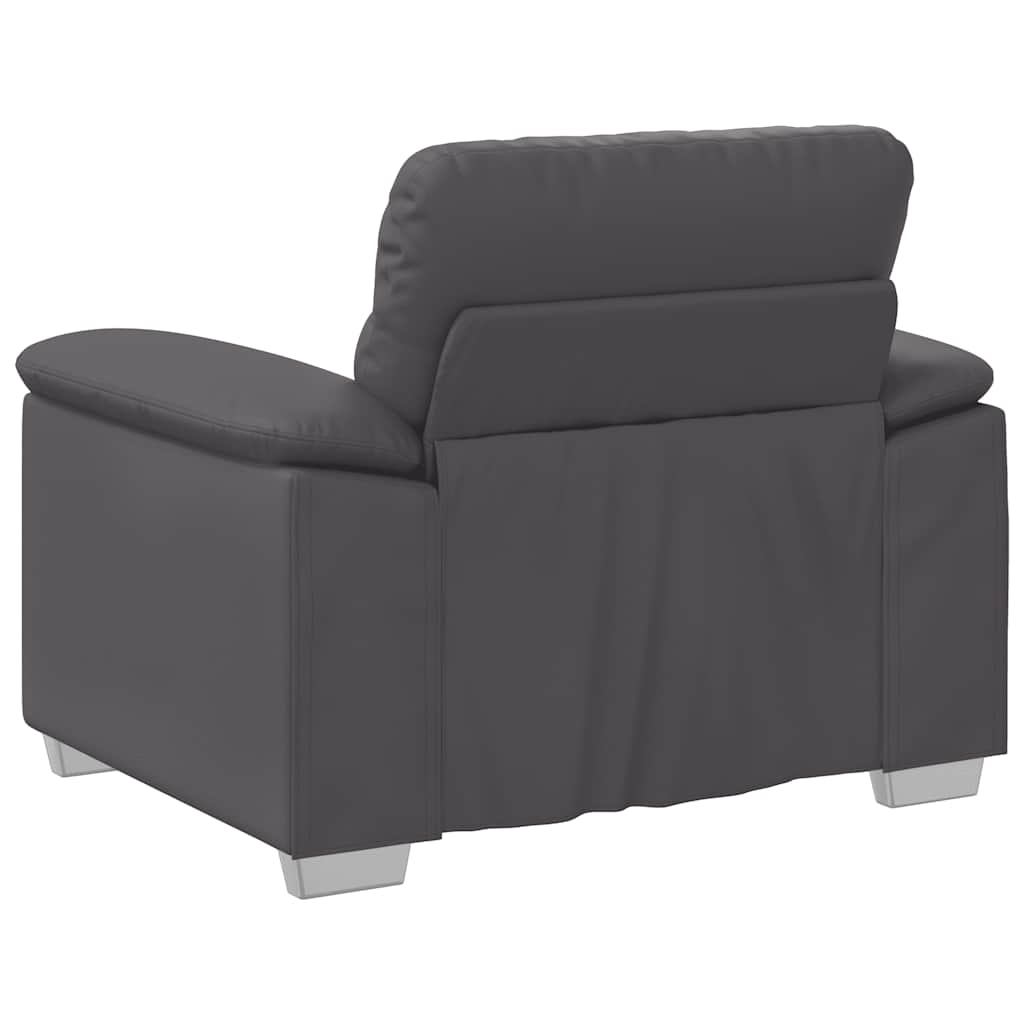 Sofa fotelja siva 100x81x84 cm umjetna koža