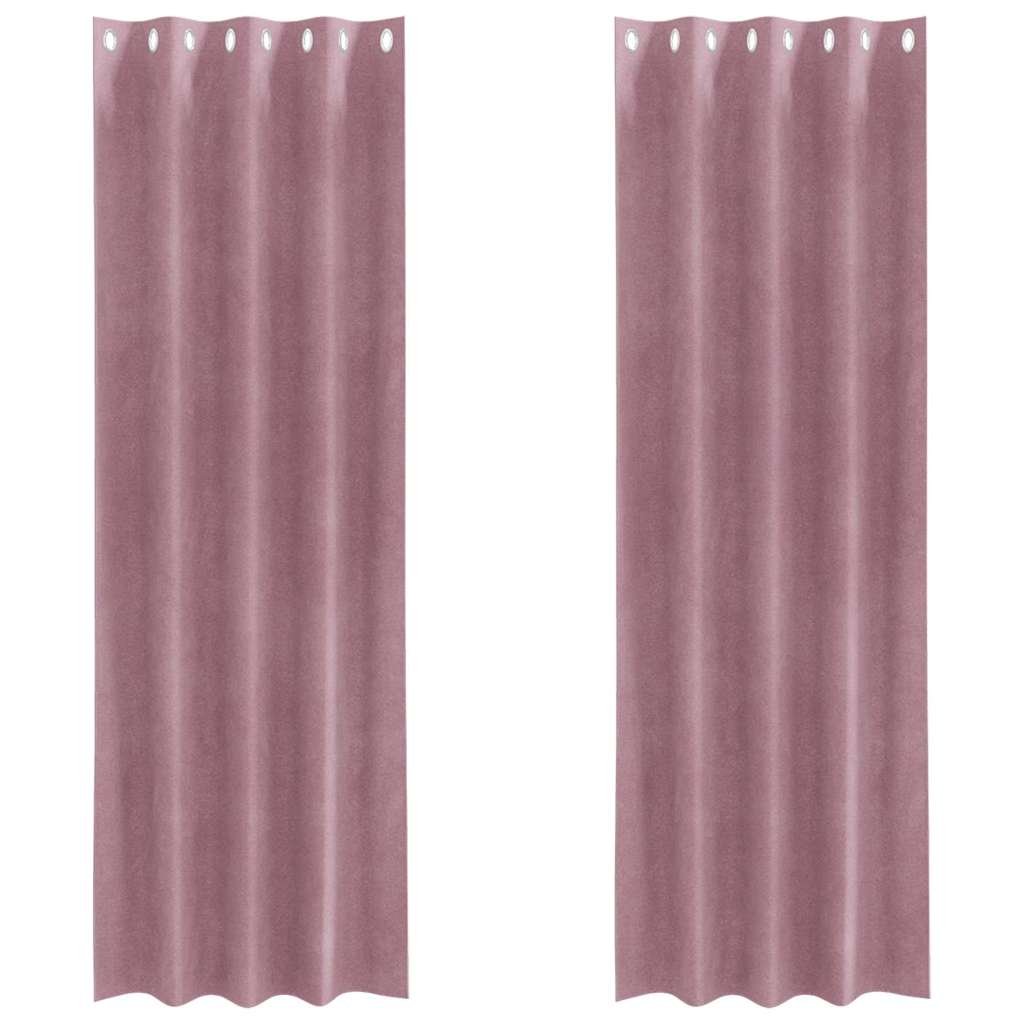 Zavjese za zamračivanje 2 pcs Tamno ružičasta 140 x 245 cm