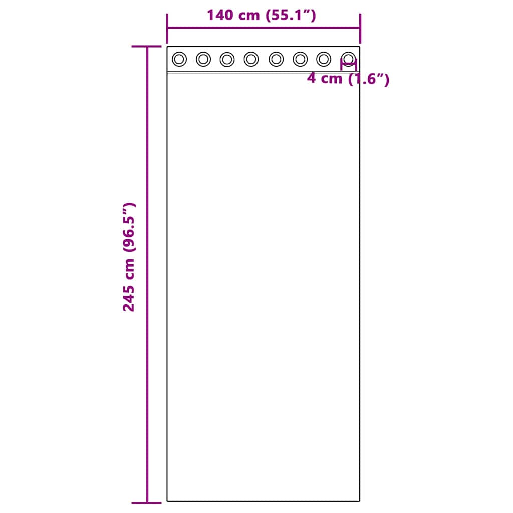 Zavjese za zamračivanje 2 pcs Tamno ružičasta 140 x 245 cm
