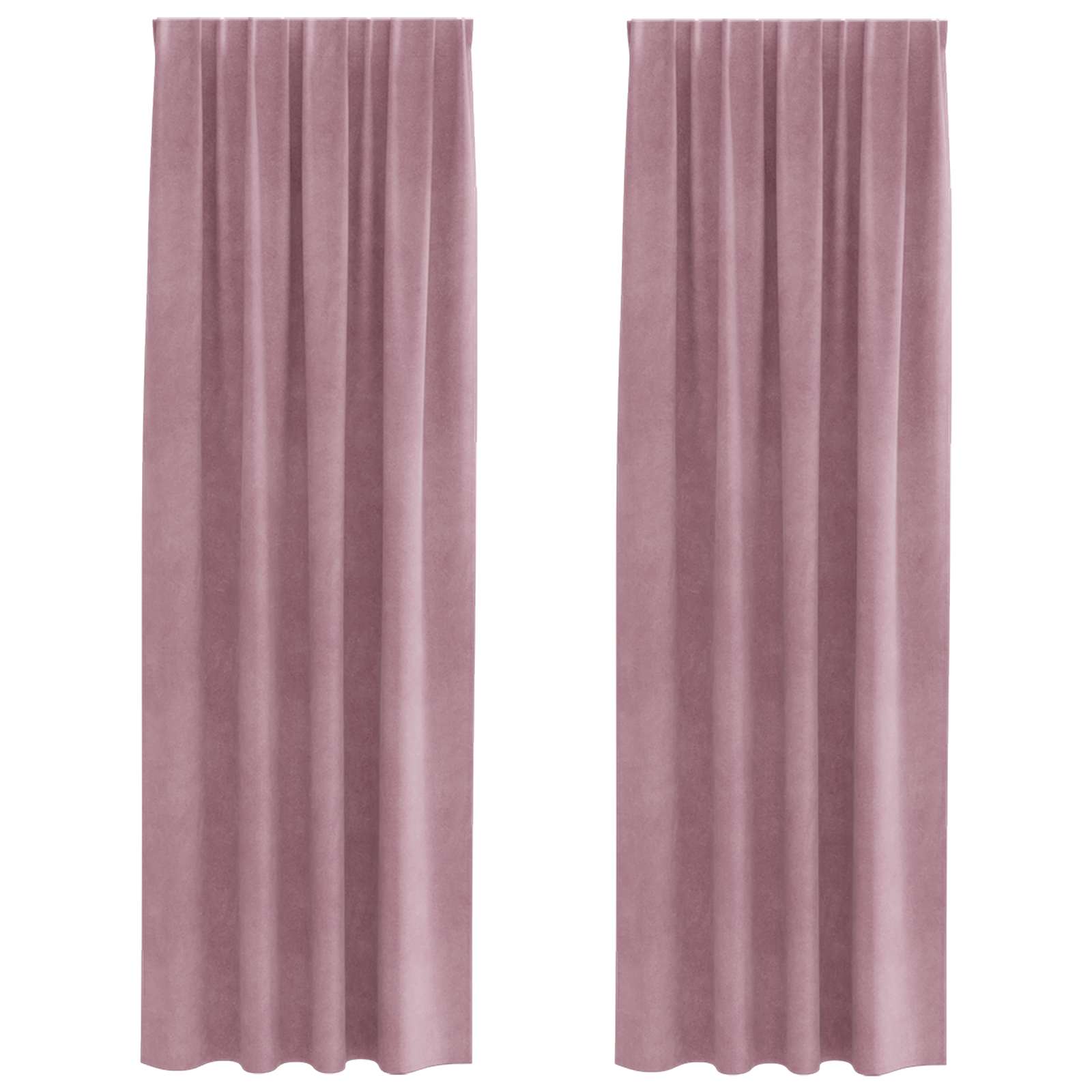 Zavjese za zamračivanje 2 pcs Tamno ružičasta 140 x 245 cm