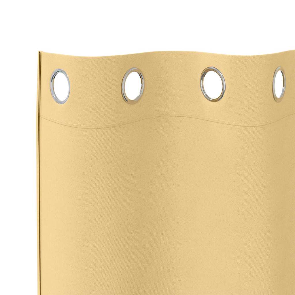 Zavjese za blackout s prstenovima 2 pcs Bež 140 x 140 cm