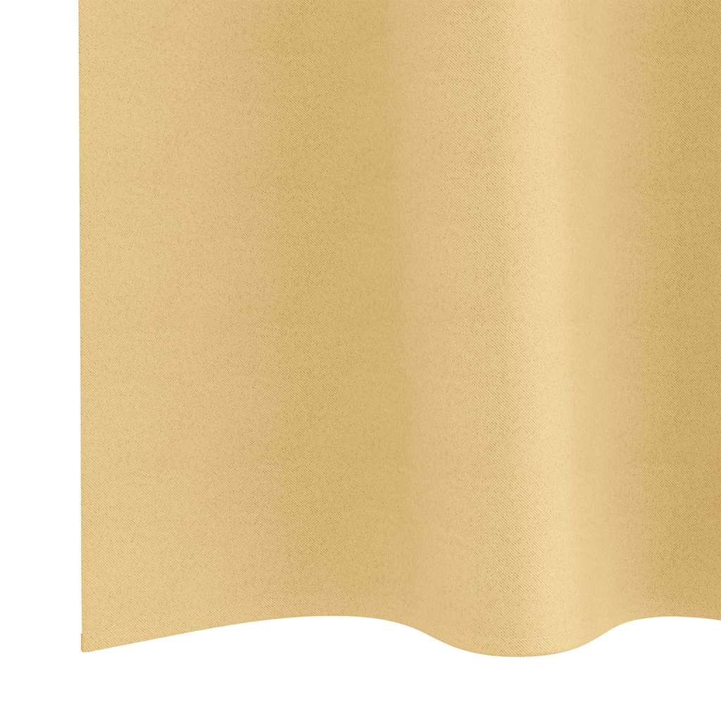 Zavjese za blackout s prstenovima 2 pcs Bež 140 x 140 cm