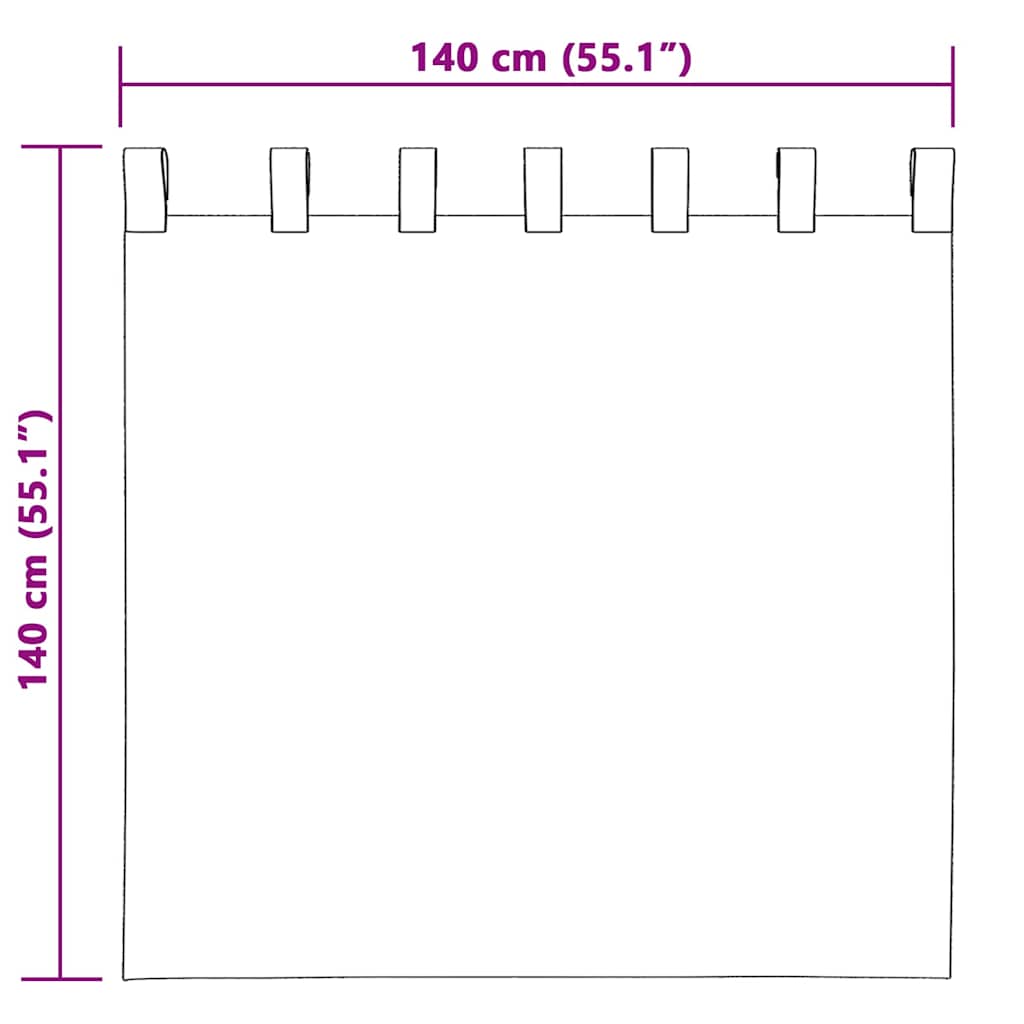 Baršunaste zavjese sa zavjesama 2 pcs Smeđa 140 x 140 cm Baršun