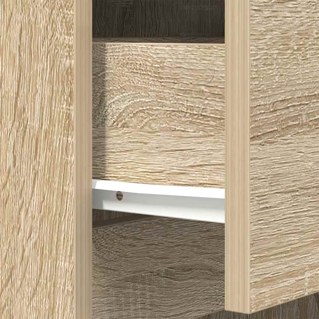 Noćni ormarići 2 kom boja hrasta 39x35x65 cm konstruirano drvo Smeđa