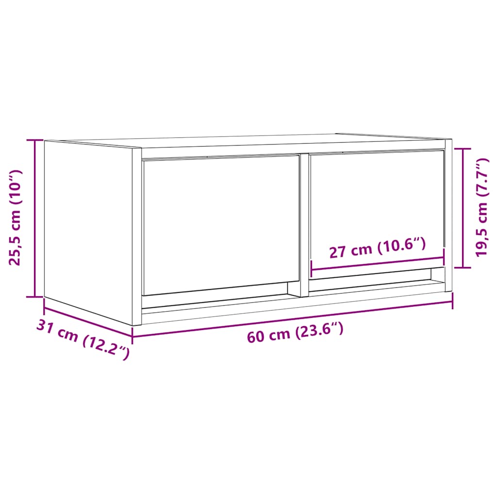 TV ormarići 2 kom bijeli 60x31x25,5 cm konstruirano drvo