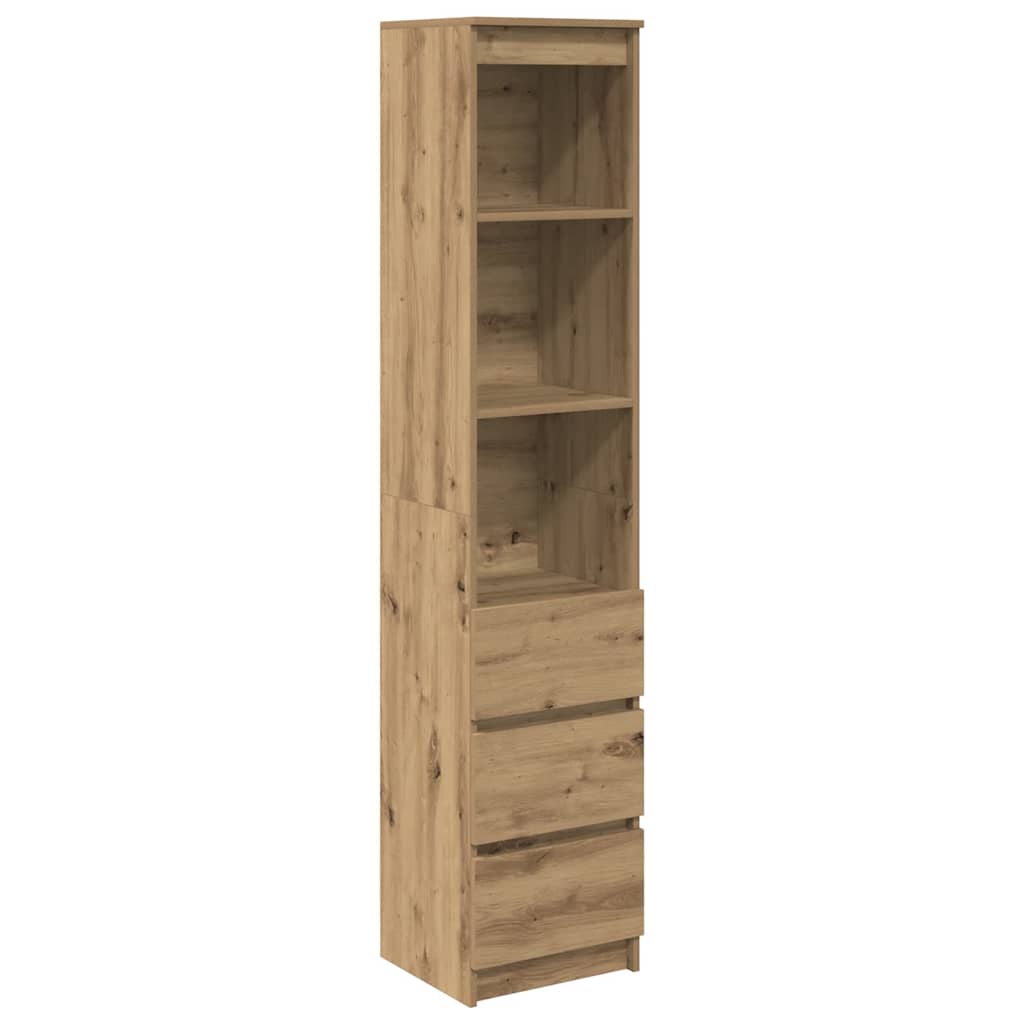 Visoka ploča Artisan hrast 37,5x35x180 cm izrađeno drvo Smeđa
