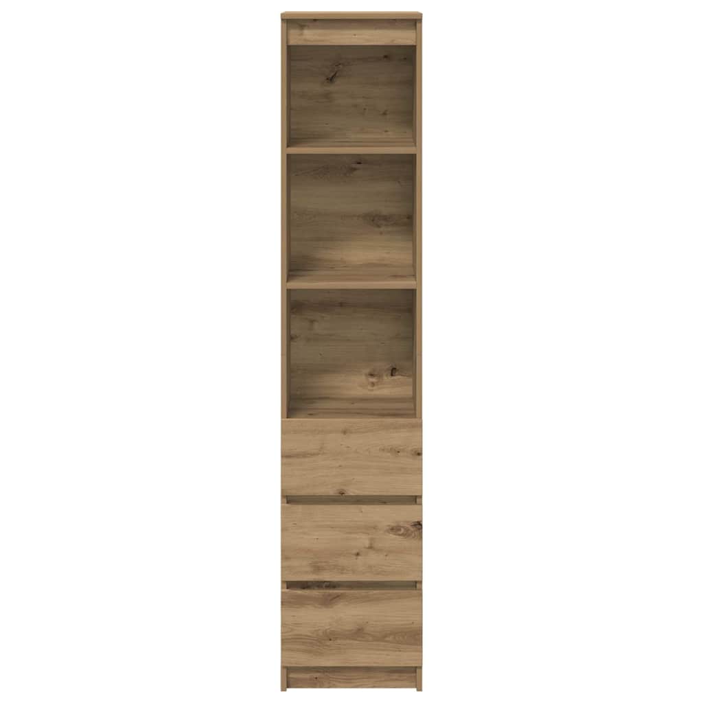 Visoka ploča Artisan hrast 37,5x35x180 cm izrađeno drvo Smeđa