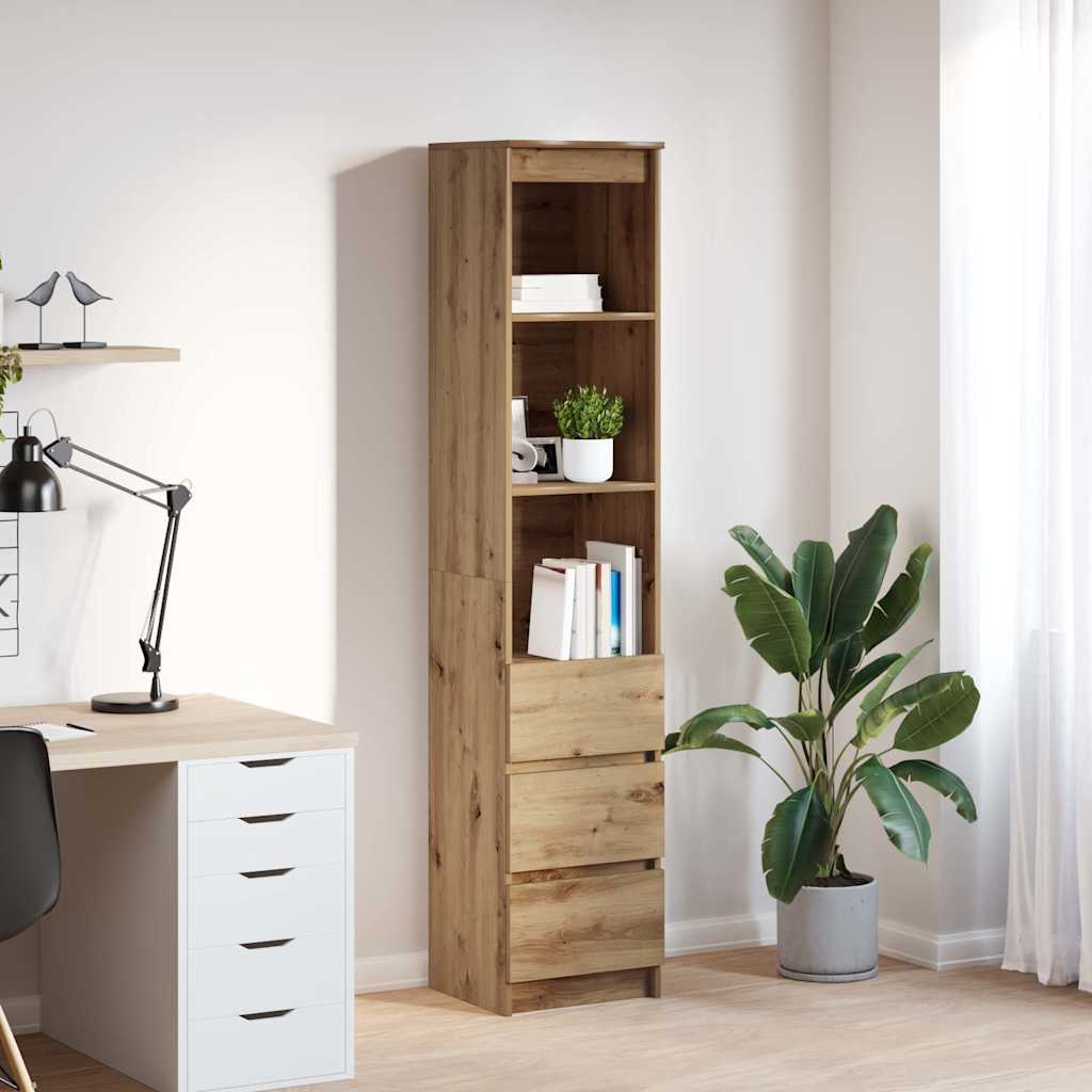 Visoka ploča Artisan hrast 37,5x35x180 cm izrađeno drvo Smeđa