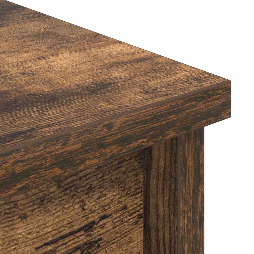 Visoka ploča dimljeni hrast 37,5x35x180 cm izrađeno drvo Smeđa