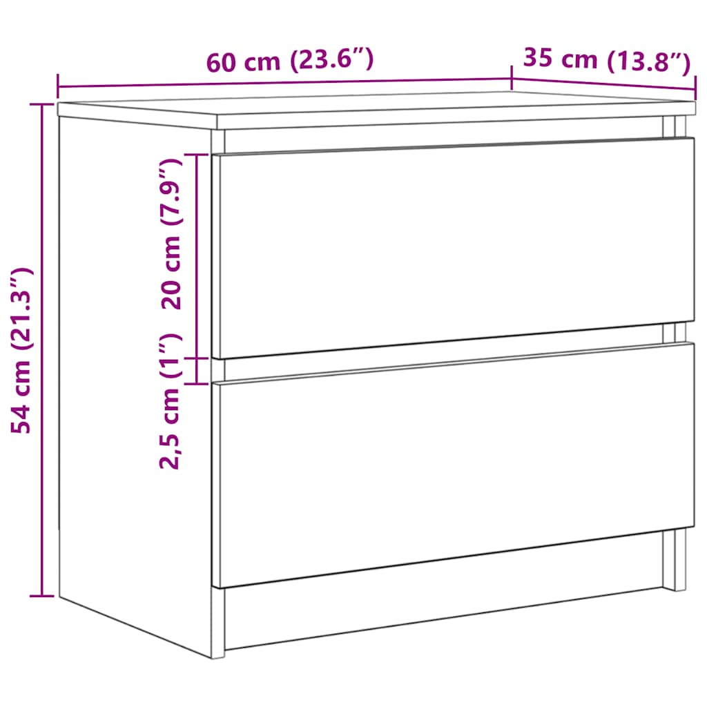TV ormarić crni 60x35x54 cm od konstruiranog drva