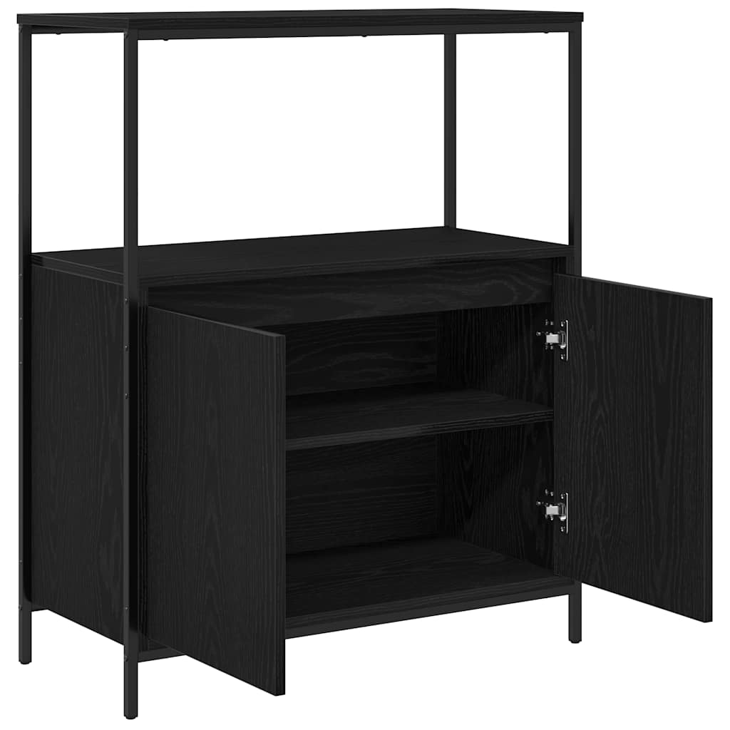 Kupaonski ormarić s policama crni hrast 76,5x35x95 cm