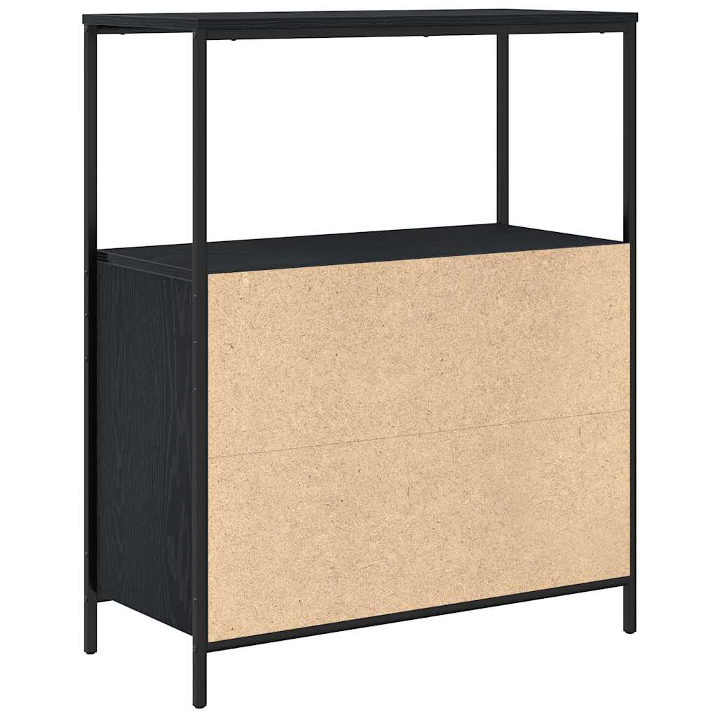 Kupaonski ormarić s policama crni hrast 76,5x35x95 cm