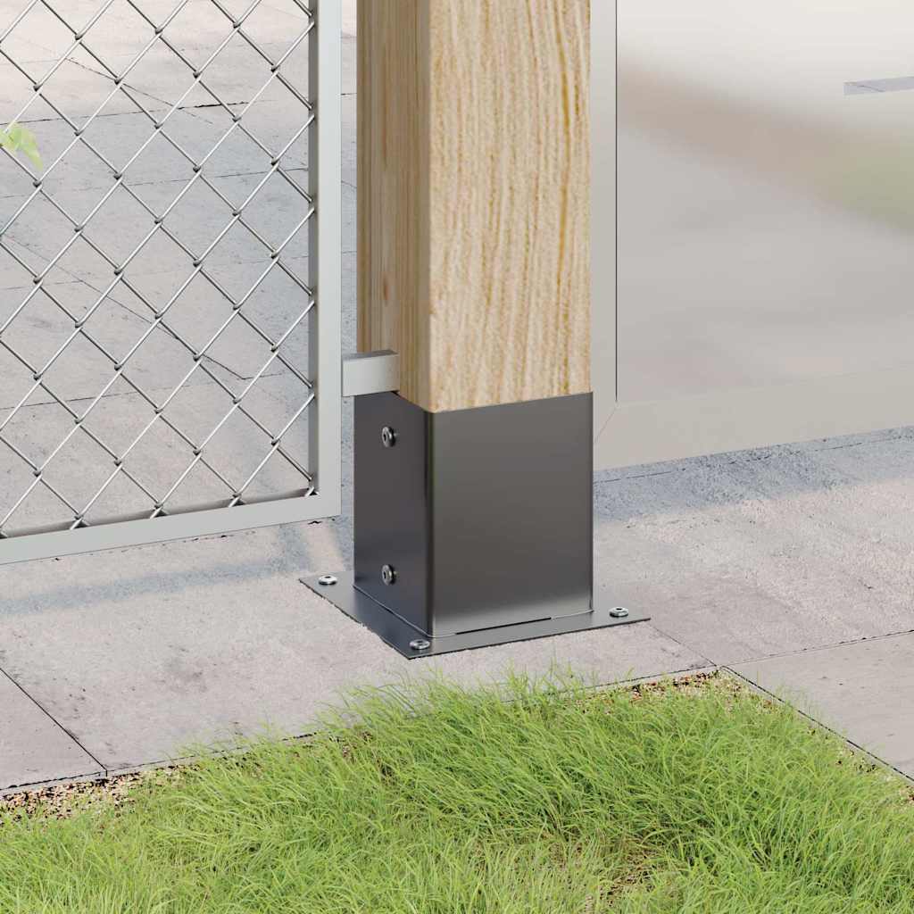 Postolja za stupove kvadratna 4 kom čelik presvučen prahom Antracitno siva 121 x 121 mm