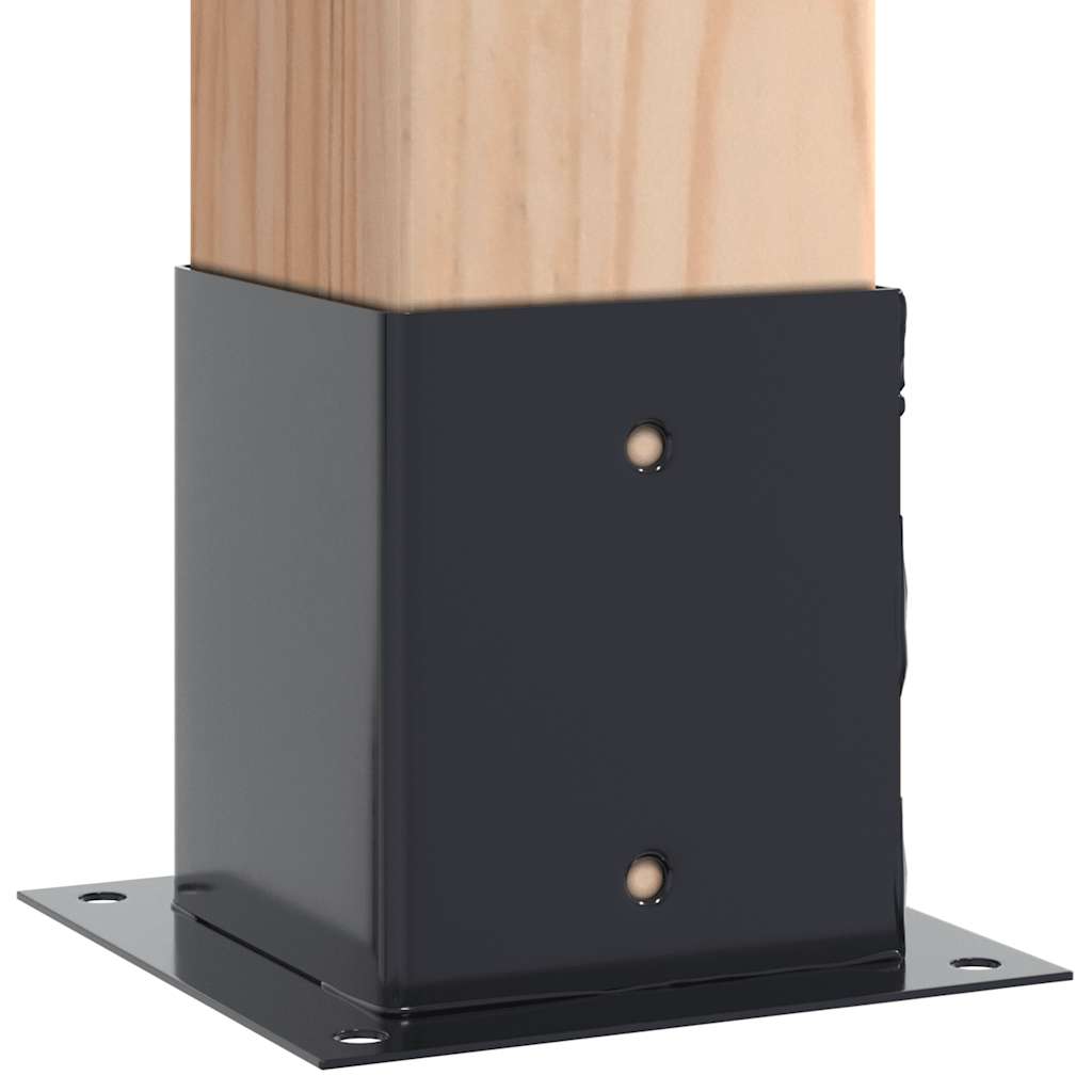 Postolja za stupove kvadratna 4 kom čelik presvučen prahom Antracitno siva 121 x 121 mm