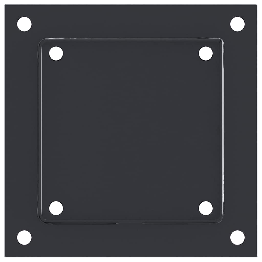 Postolja za stupove kvadratna 12 kom čelik presvučen prahom Antracitno siva 141 x 141 mm