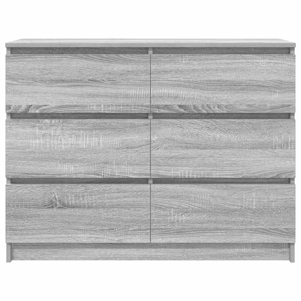 Komoda Siva Sonoma 100x35x76 cm Konstruirano drvo