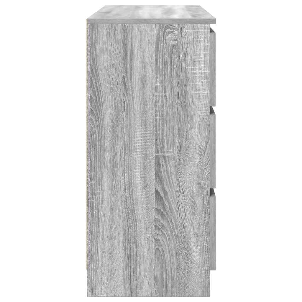 Komoda Siva Sonoma 100x35x76 cm Konstruirano drvo
