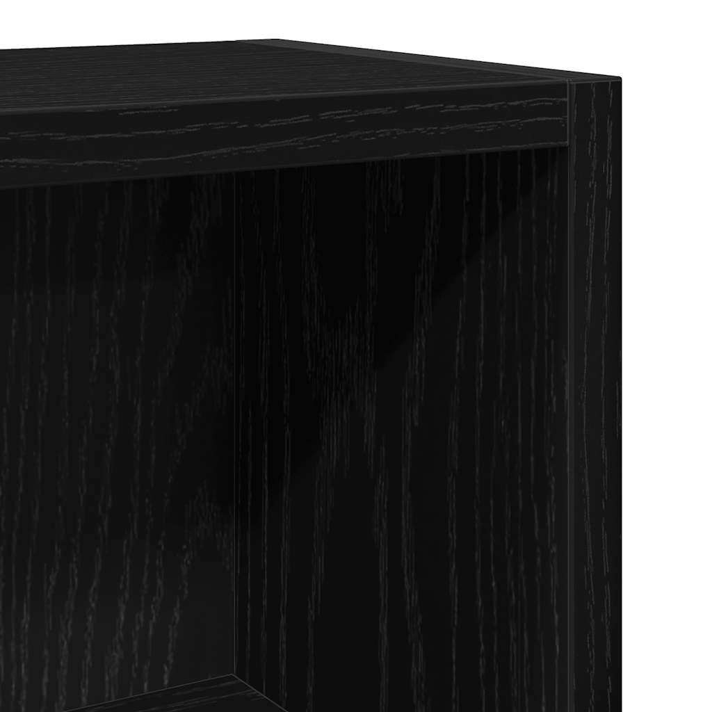 CD ormarići 2 kom crni hrast 21x16x93,5 cm konstruirano drvo