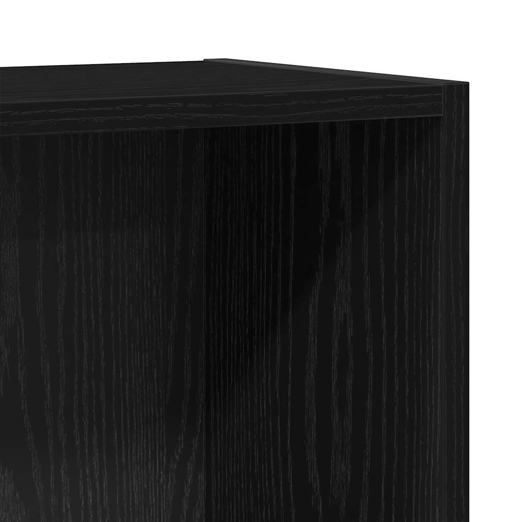 Polica za knjige crni hrast 40x24x76 cm Inženirsko drvo