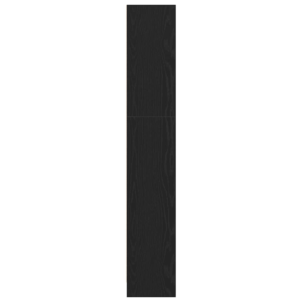 Polica za knjige s 4 etaže crni hrast 80x24x143 cm inženjerski drvo