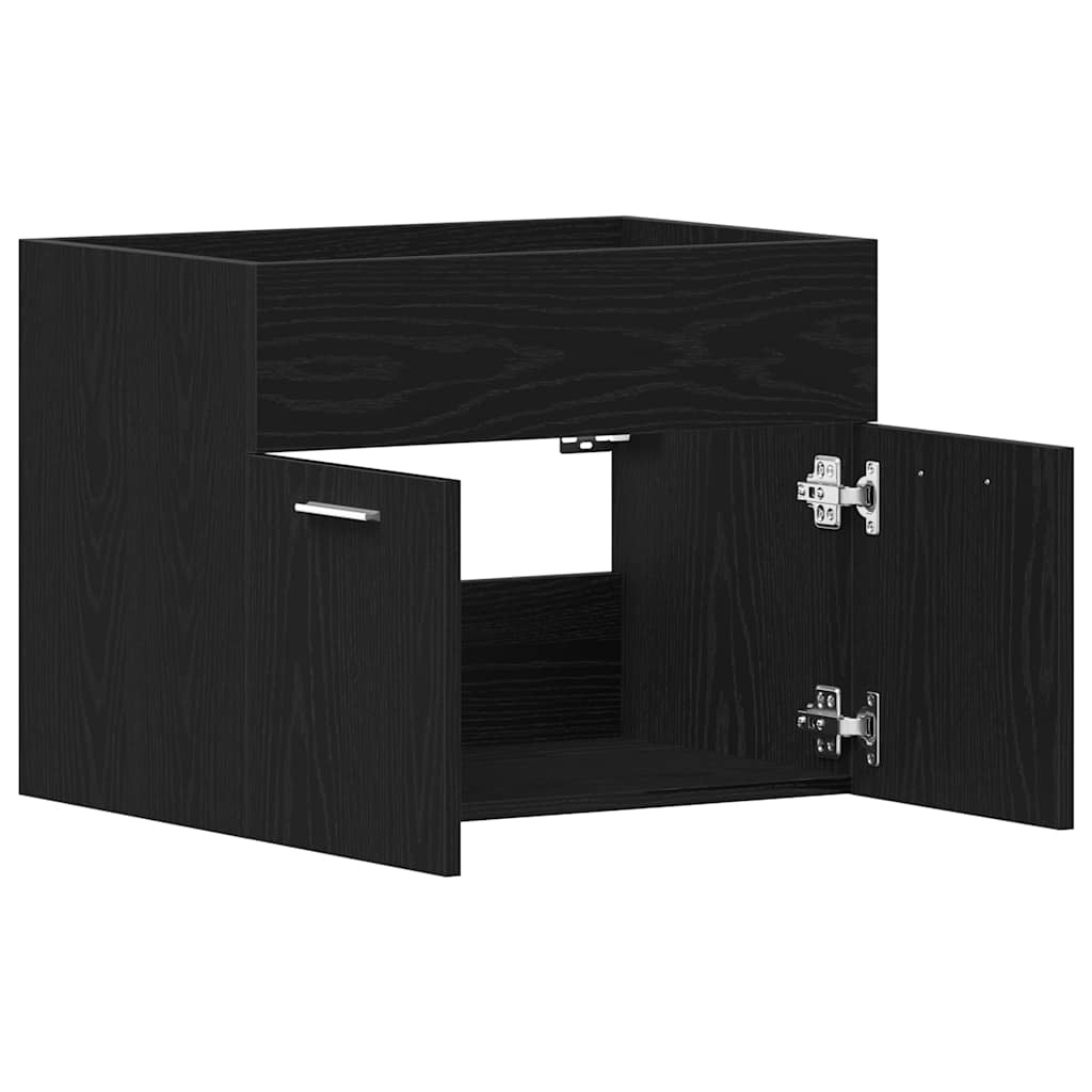 Ormarić za umivaonik u kupaonici crni hrast 60x38,5x46 cm inženjerski drvo