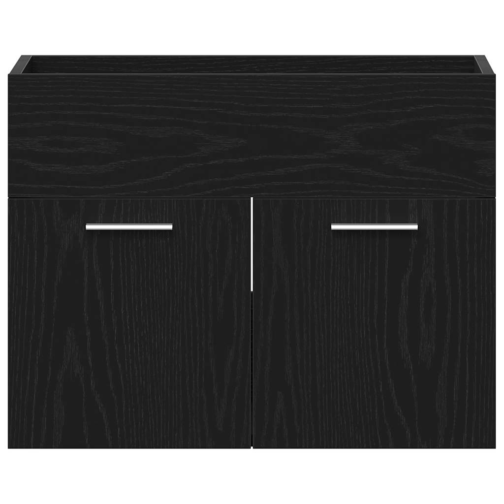 Ormarić za umivaonik u kupaonici crni hrast 60x38,5x46 cm inženjerski drvo