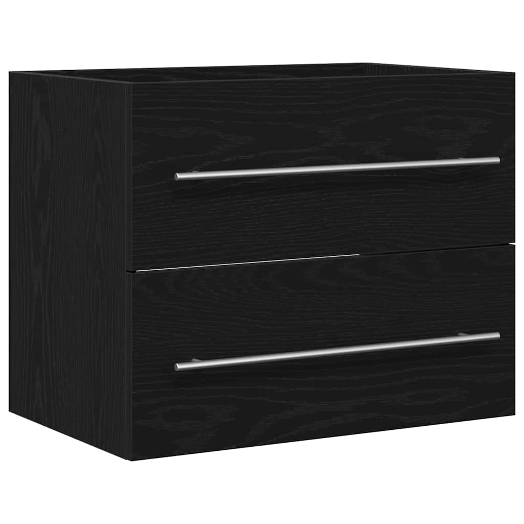 Ormarić za umivaonik u kupaonici crni hrast 60x38,5x48 cm inženjerski drvo