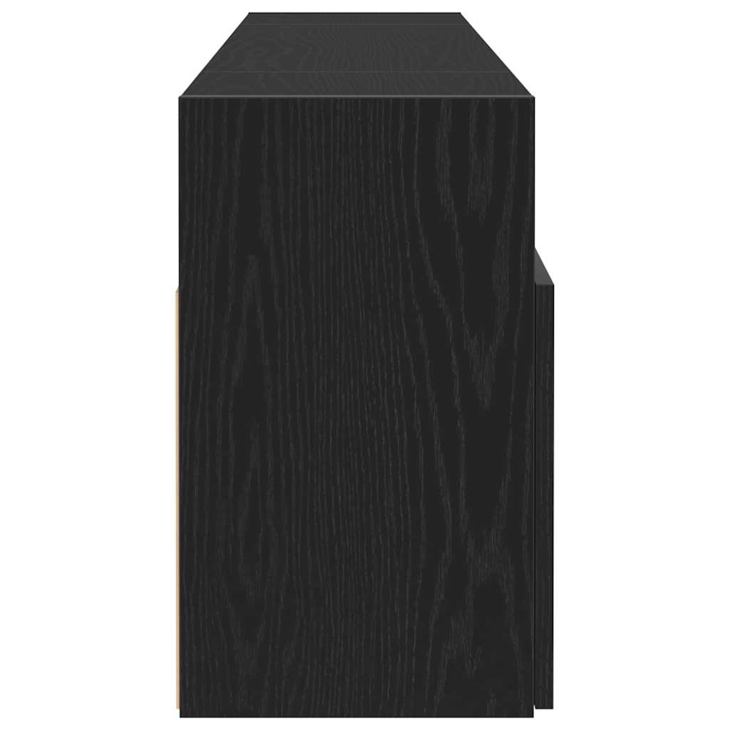 TV ormarić s LED svjetlima crni hrast 120x30x50 cm inženjerski drvo