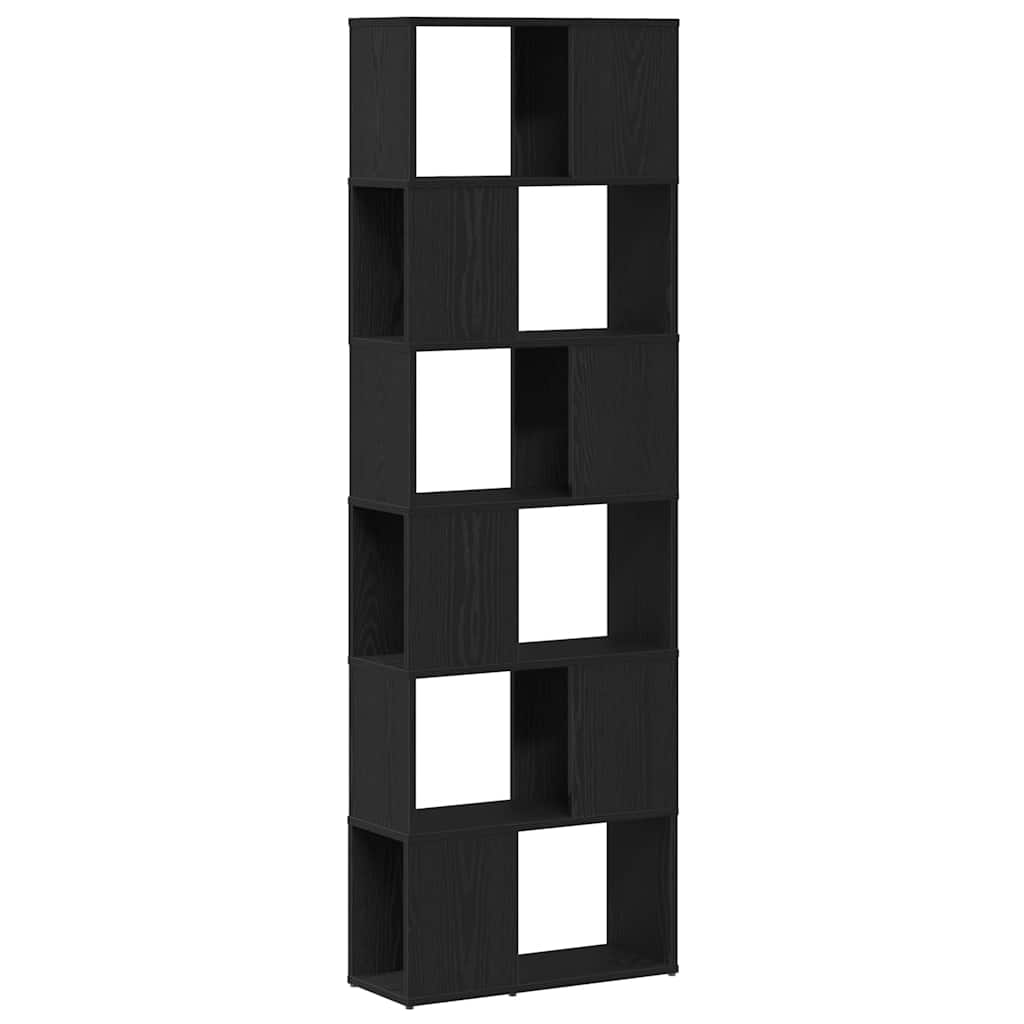 Ormar za knjige/Pregrada za sobu crni hrast 60x24x186 cm