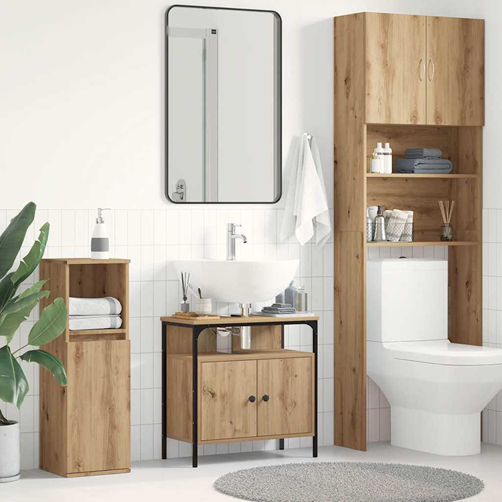 Ormarić za umivaonik u kupaonici Artisan hrast 60x30x60 cm Inženjersko drvo