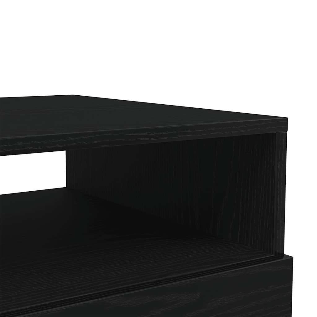 Klub stolić s LED svjetlima crni hrast 50x49x40 cm