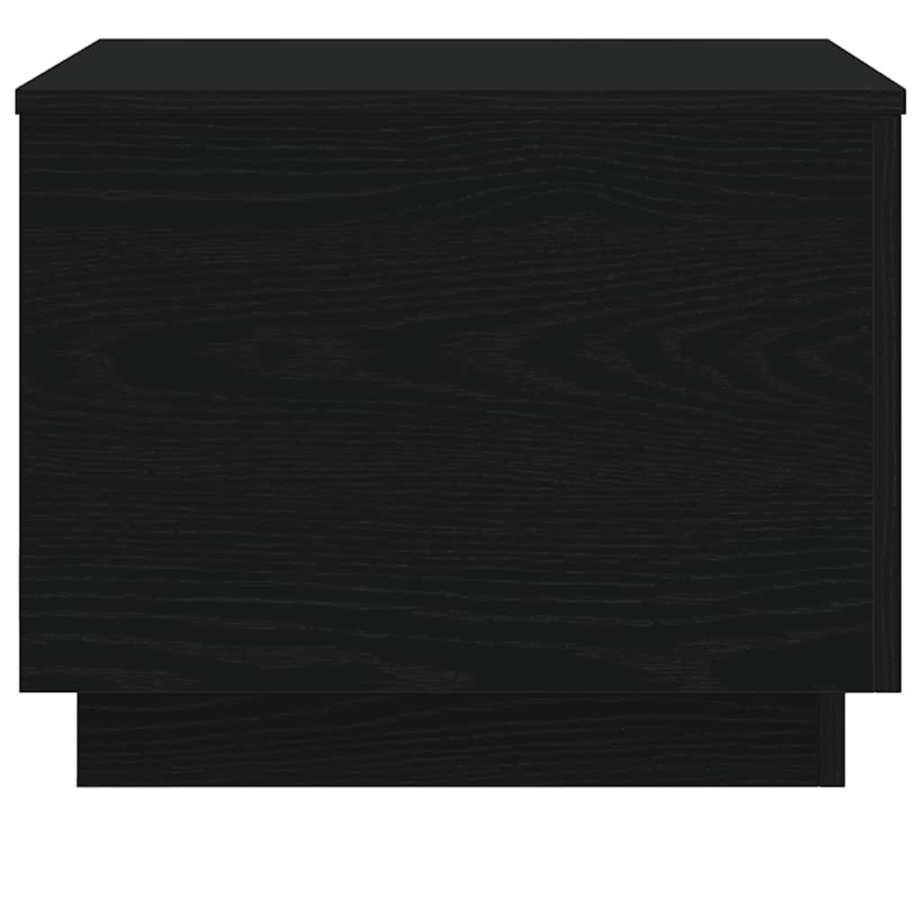 Klub stolić s LED svjetlima crni hrast 50x50x40 cm