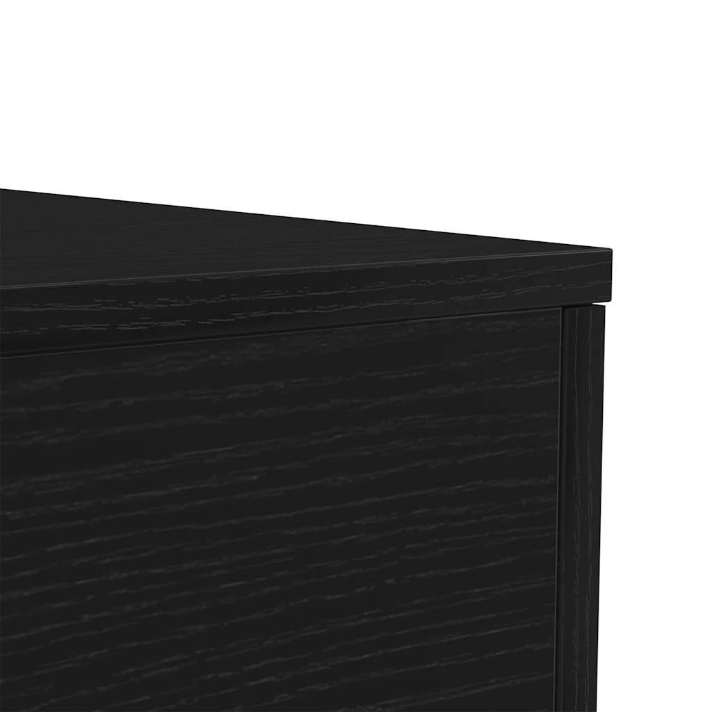 Klub stolić s LED svjetlima crni hrast 90x50x40 cm