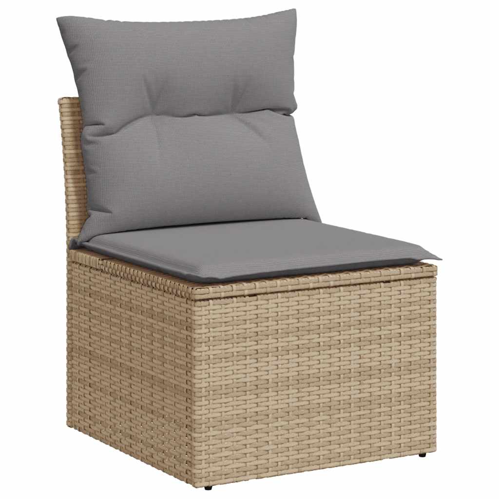 4-dijelni set vrtnih sofa s jastucima bež od poliratana