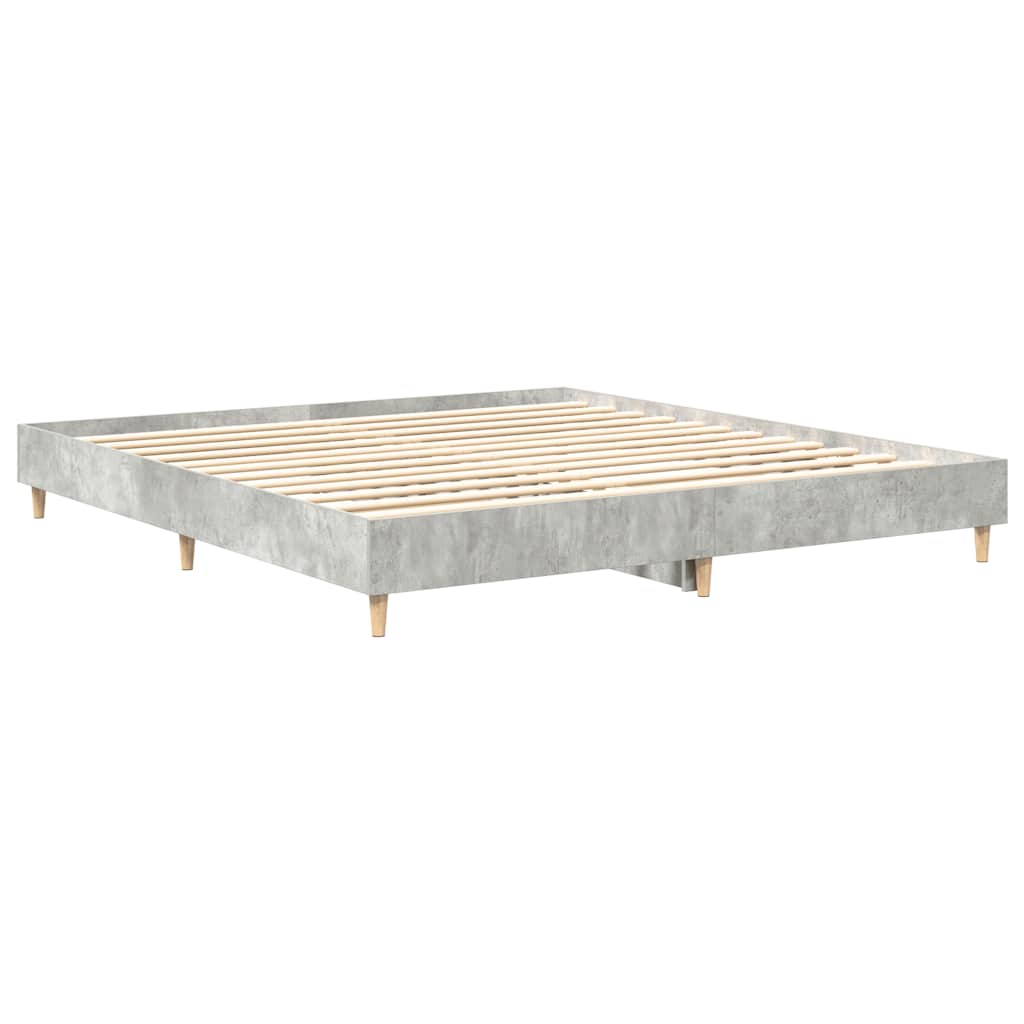 Okvir kreveta bez madraca 200x200 cm od konstruiranog drva Siva 200 x 200 cm