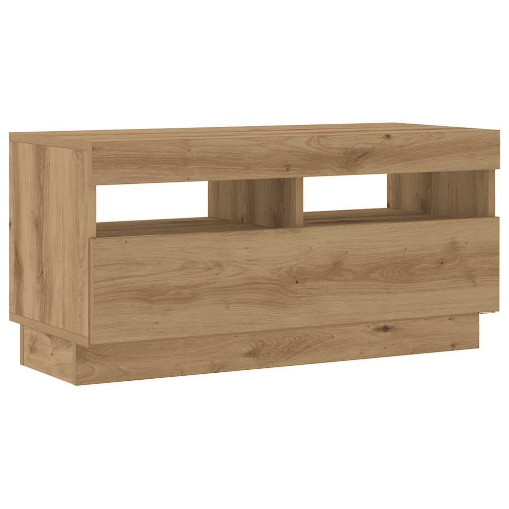 TV ormarić s LED svjetlima Artisan hrast 180x35x40 cm