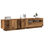 TV ormarić s LED svjetlima Artisan hrast 180x35x40 cm