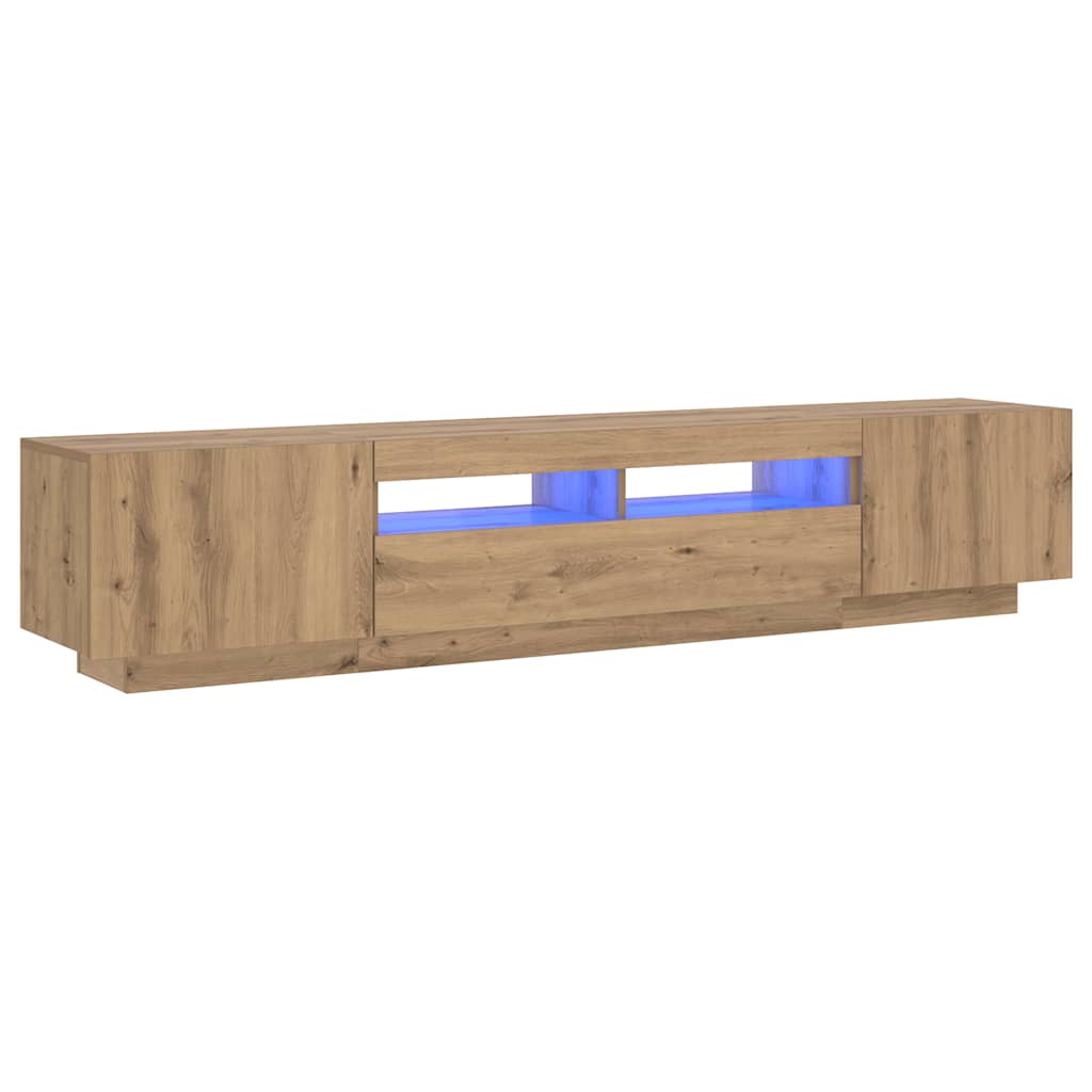 TV ormarić LED boja hrasta 200x35x40 cm konstruirano drvo